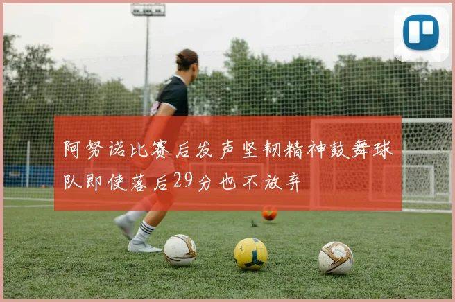 阿努诺比赛后发声坚韧精神鼓舞球队即使落后29分也不放弃
